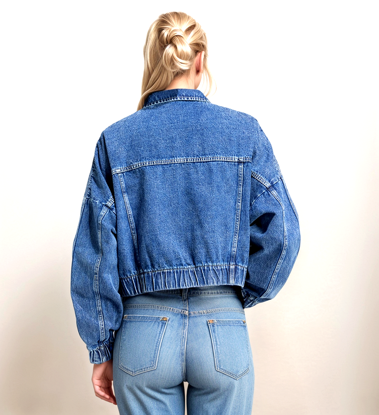 Adidas premium essentials Jeansjacke Kurzblouson Track Top Gr.42/44