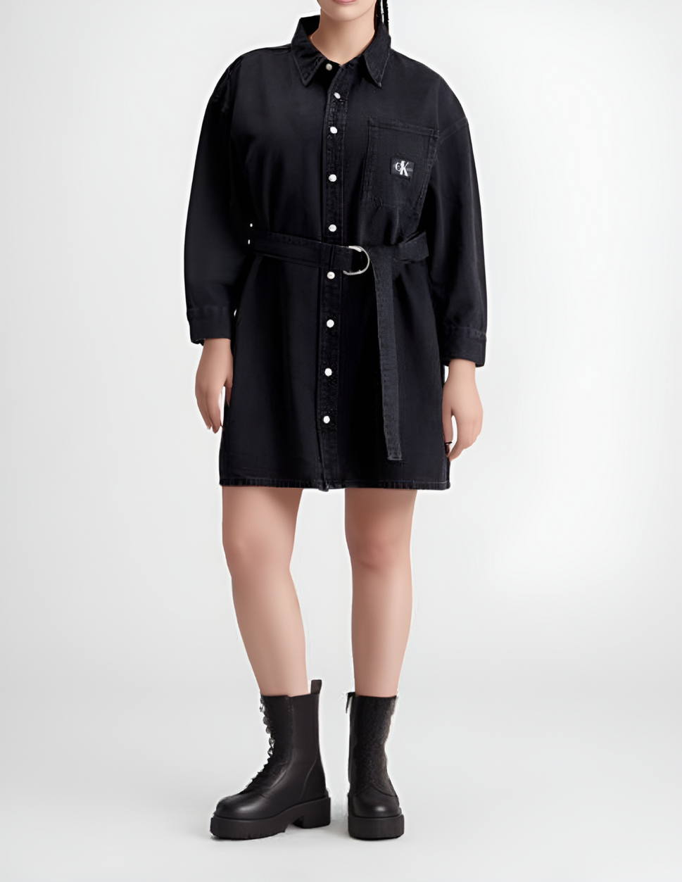 Calvin Klein Jeansjacke Jeanskleid schwarz Gr.4XL