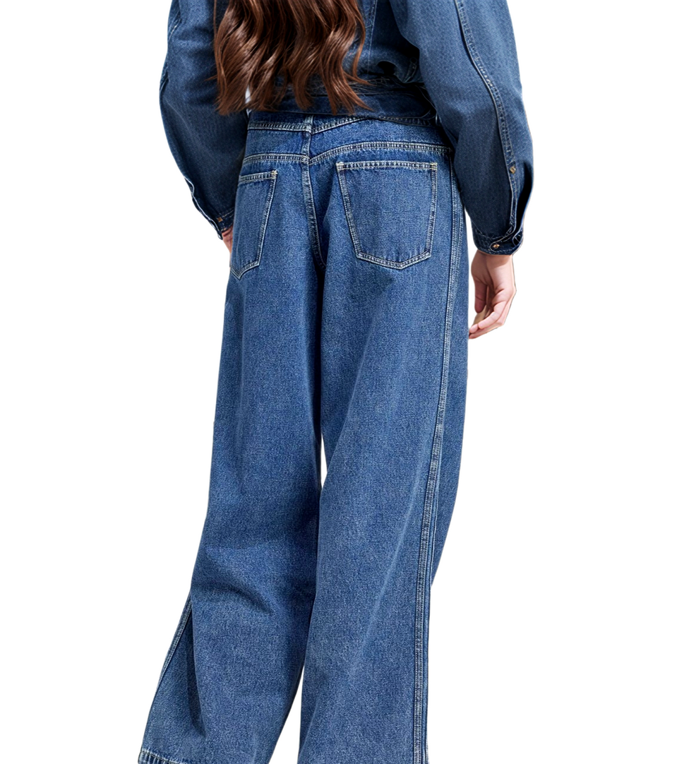Adidas Wide Leg Jeans IW5760 blau Gr.W32