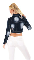 Zeige Bild Kurzjacke Crazy Age  Jeansjacke  Strass Butterfly Gr.34-40 3