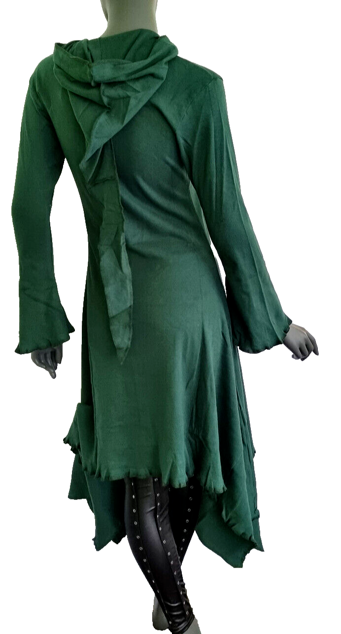 Gugel ZipfelKleid Medieval Gothic Ethno Hippie Witch Pixie Gr.S/M, L/XL