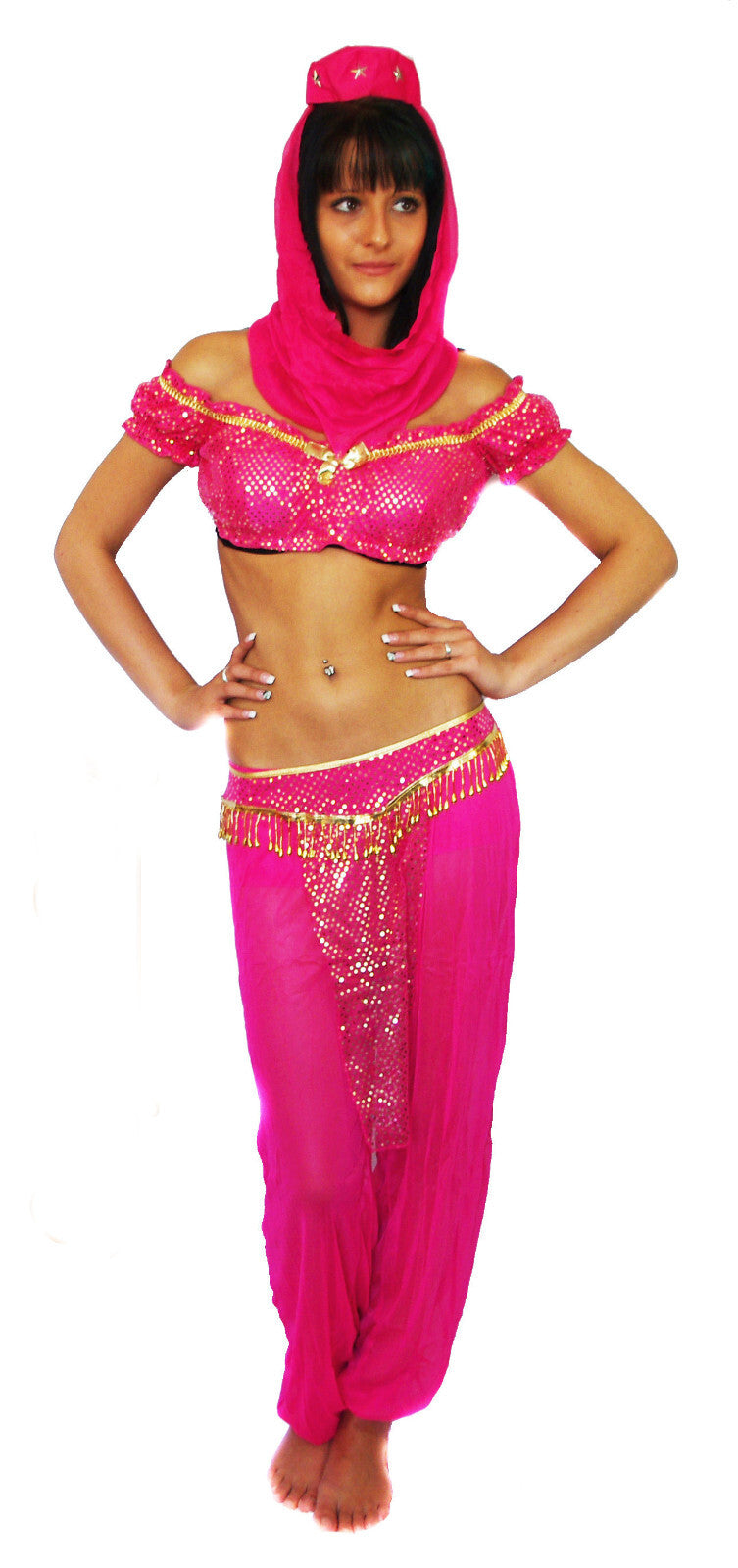 Faschingskostüm Karneval Belly Dancer Haremsdame Bauchtänzerin pink Gr.36/38