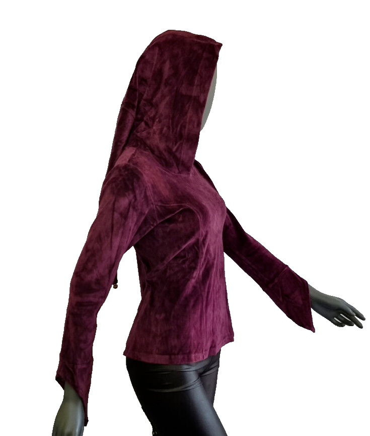 Gugel Nickisweater Medieval Gothic Pixie Larp Rock Gr.34/36 kleine 38