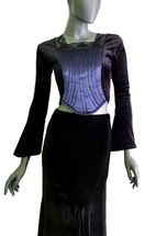 Zeige Bild Corsagentop  Gothic Punk Medieval Victorian blau Gr. 34/36 3