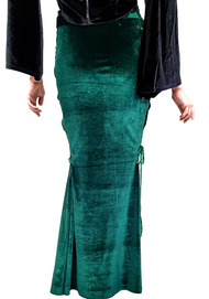 Bäres Maxirock Corsagenrock Samt victorian gothic Mermaid grün Gr.34/36