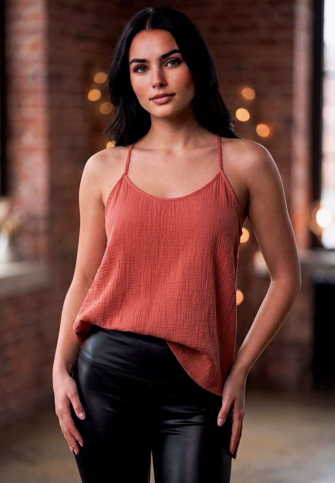 Brunotti Crincle Top Terracotta/Zimt Spitze A-Form Gr.XS-XL