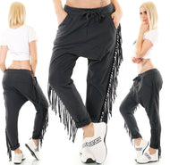 New Collection JogPants Boho Freizeithose Fransen 34-38
