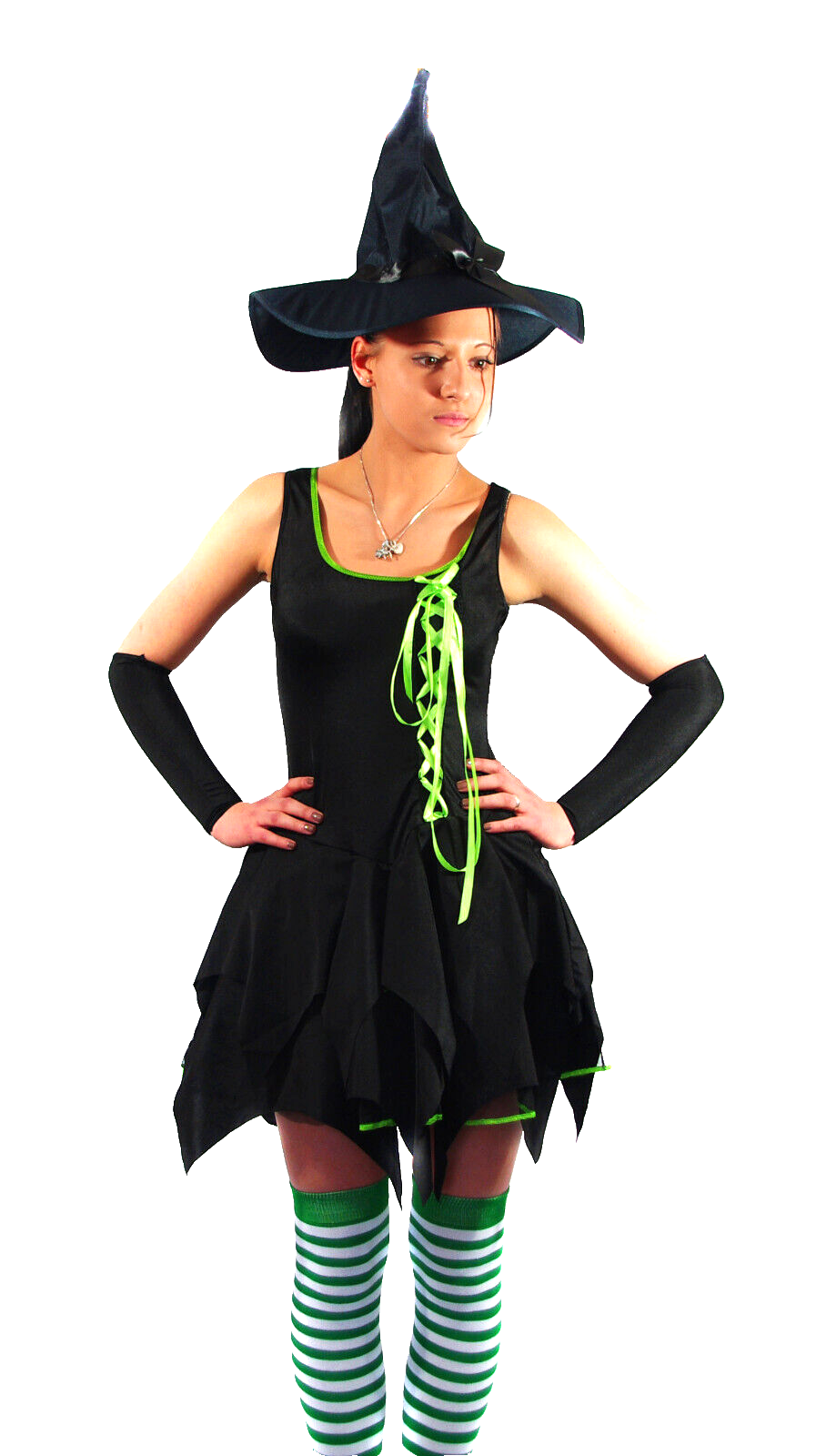 Faschingskostüm Karneval Hexe Candy Witch Halloween Gr.34-38 onesize