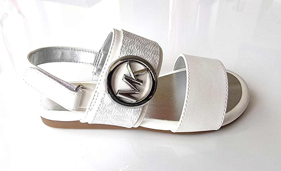 Michael Kors SYDNEY KENZIE 1 - Riemensandalette - weiss silber Gr.30 (29)