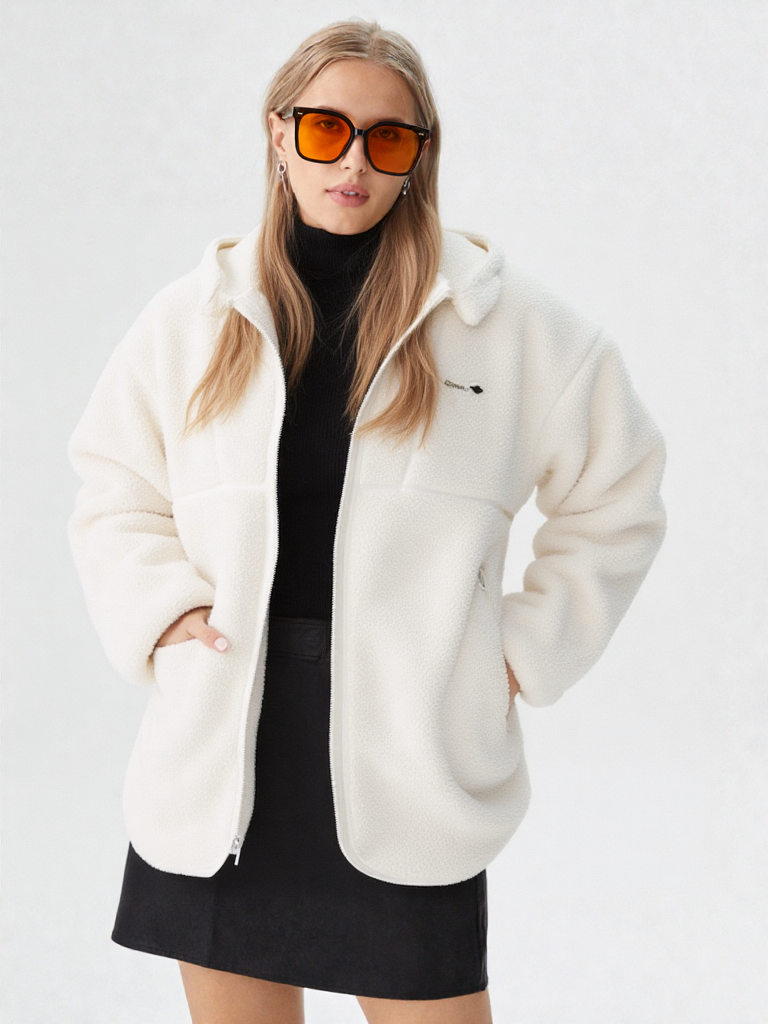 Bench Teddyjacke vokuhila offwhite Gr.40 (42)