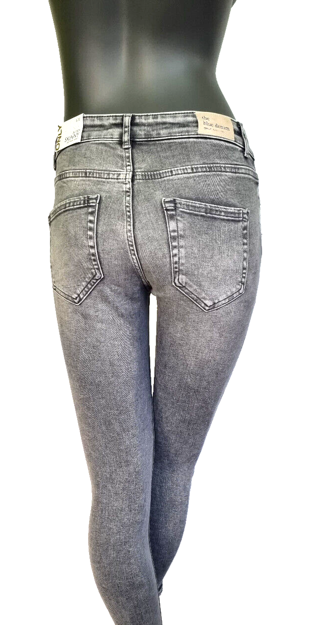 Only Blush Skinny Fit Jeans used Look 7/8 tel Glitzer Seitenstreifen Gr.L/36-38