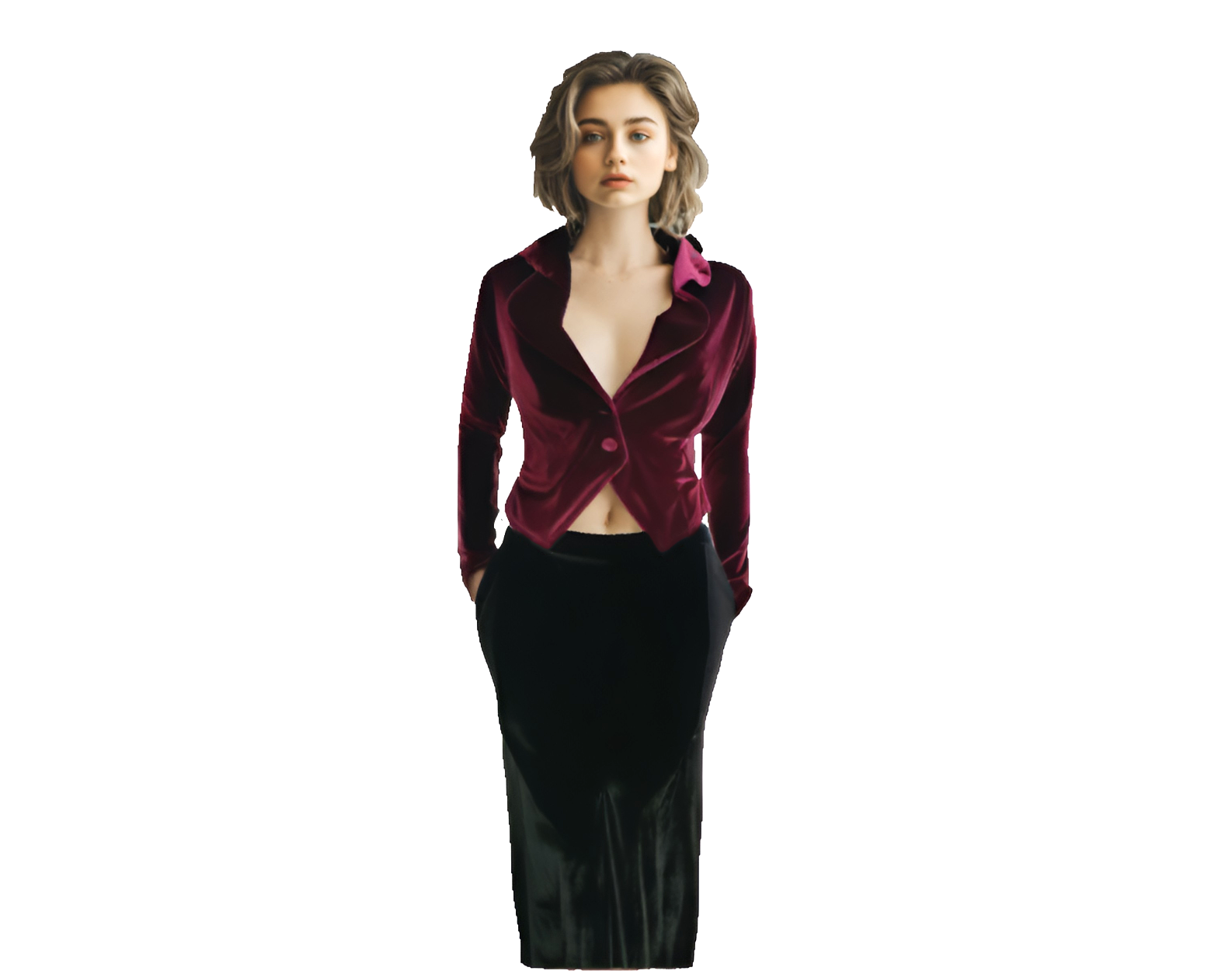 Bäres Blazer Edwardian Gothic Victorian Samtjacke Stulpenärmel bordeauxGr. 36/38