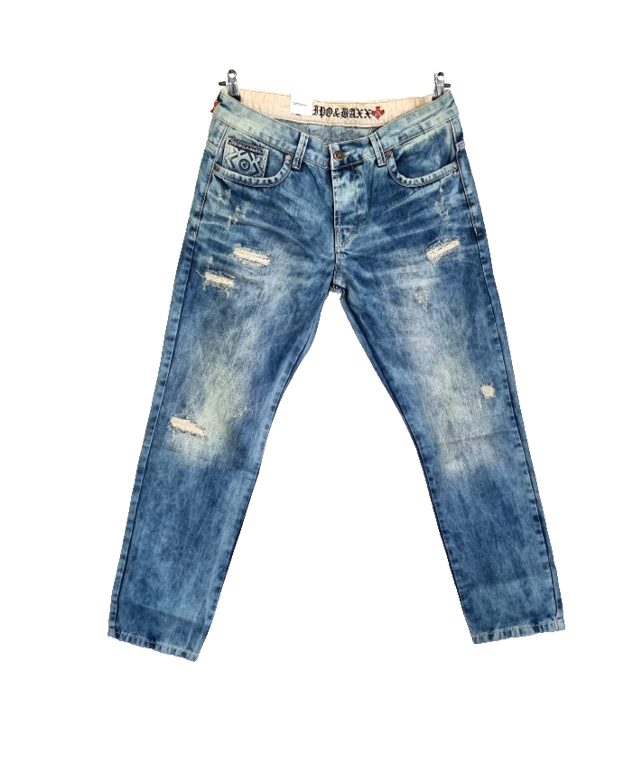 Cipo & Baxx Jeans Herren Regular Fit Hose  Blau  Used Design Gr.W34 L32