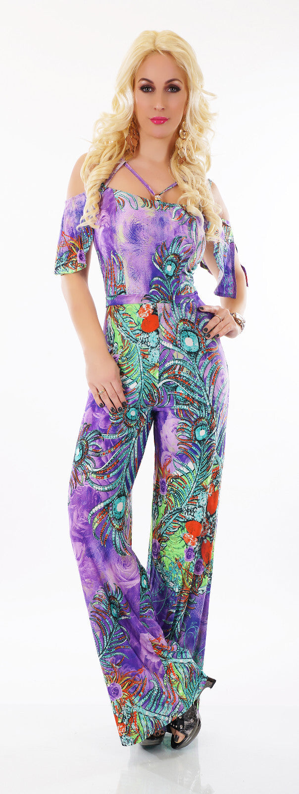 Jenny Fashion l Gipsy elegant Sommeroverall lila, violett Gr.34-38