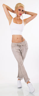 Zeige Bild ITALY Hose  JogPants Freizeithose Leinenmix Boho Ethno Gr.34/36 4