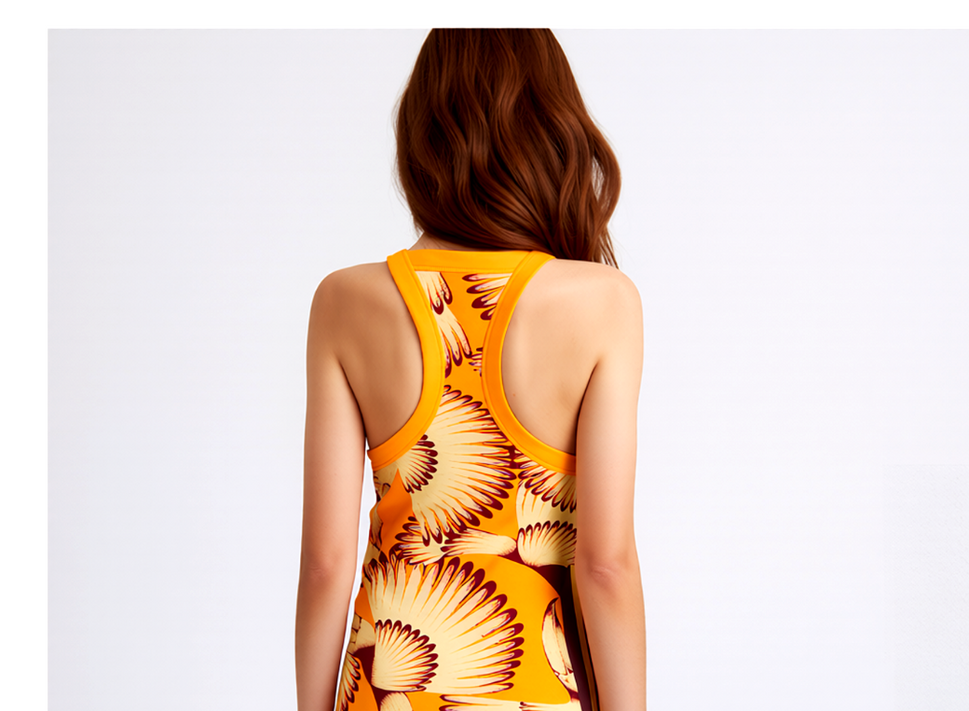 Adidas Tank Dress Farm Rio orange sportlich elegant Midikleid Gr.XL/42-44