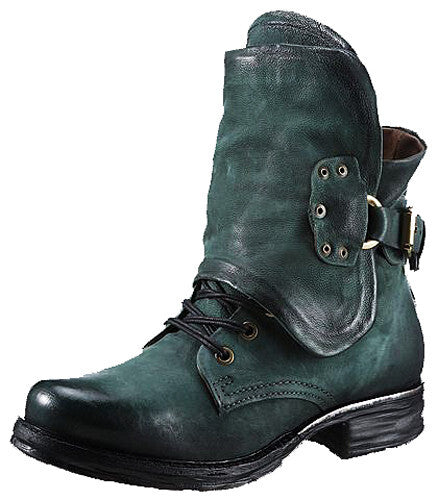 A.S. 98 Airstep Damen Biker Saintmetal Stiefeletten Pixie  grün Echtleder Gr. 35
