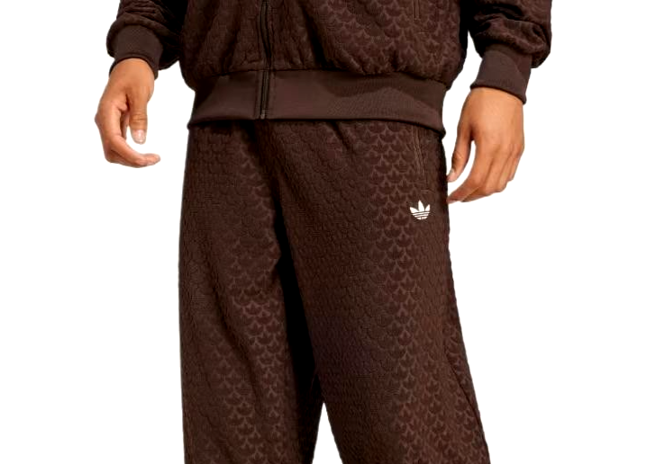 Adidas Sweathose Monogram Frottee loose fit braun Gr. M