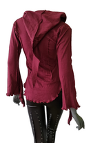 Zeige Bild Gugel  Shirtjacke  Goa Ethno Medieval Hippie bordeaux Gr.34/36 3