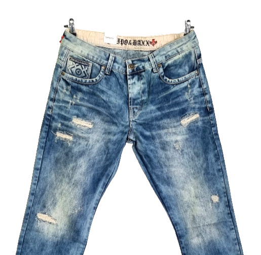 Cipo & Baxx Jeans Herren Regular Fit Hose Blau Used Design Gr.W34 L32