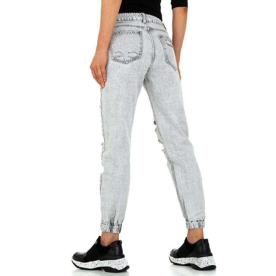 Redial Boyfriend Graffiti Print used Jeans Shoppbündchen Baggyjeans Gr.36, 40