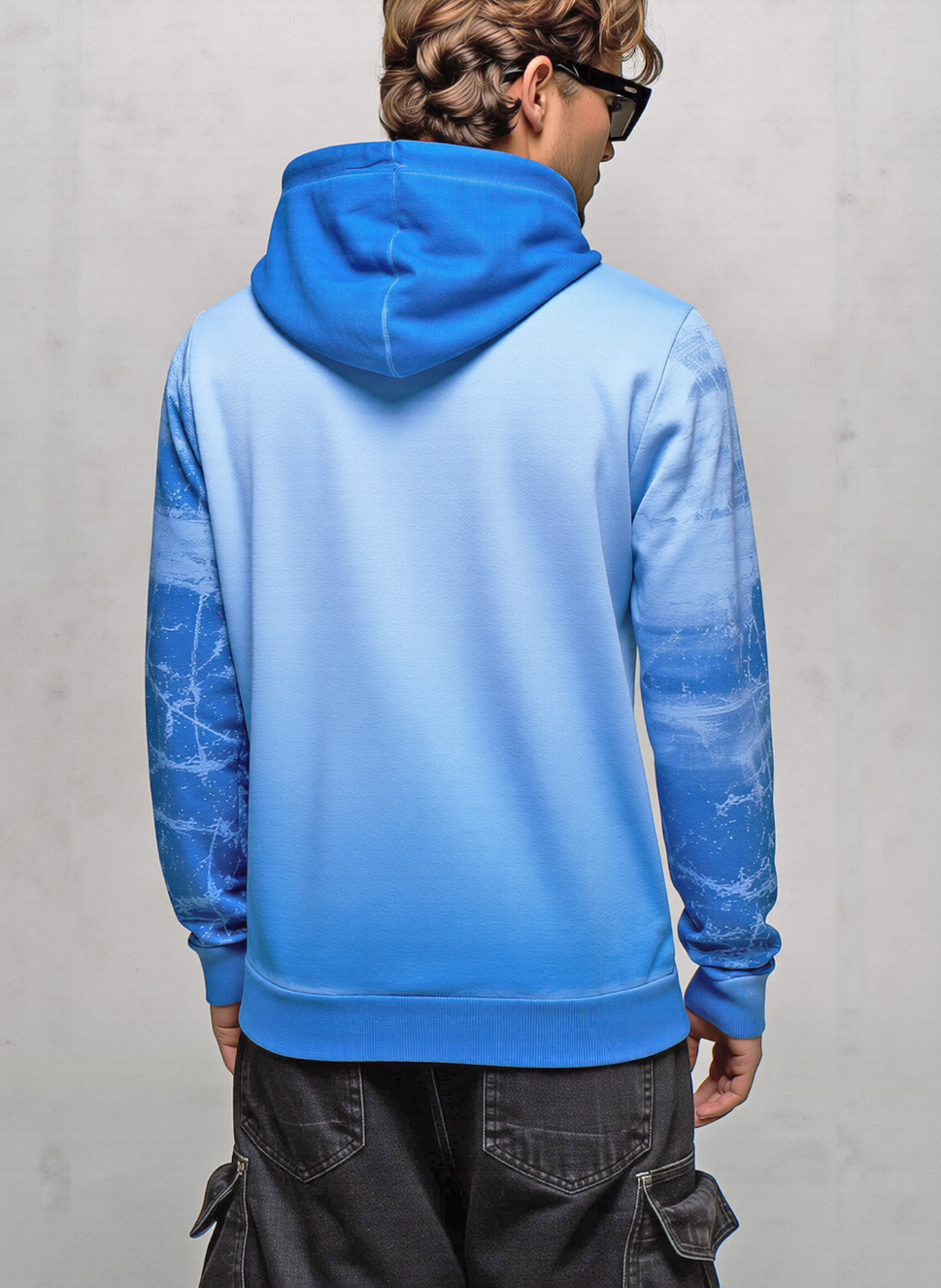 Rusty Neal Herren Sweatshirt Hoodie blau Farbverlauf Gr.S,M,XL