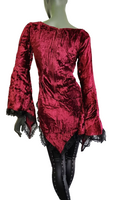Zeige Bild Samttunika bordeaux Gothic Punk Medieval Witch Vokuhila Gr.38-40 4