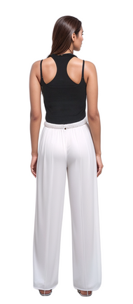 Calvin Klein Badge Rib double Layer Top crop black Gr.L 38-40