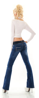 Zeige Bild Redseventy Jeans Bootcut Zipper mit Gürtel  Gr. XS-XL 4