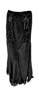 Zeige Bild Maxirock Samtrock  Corsagenrock Gothic Witch Punk Larp  Gr.40/42 3
