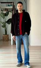 Zeige Bild Tommy Hilfiger Jeans oversize Hemdjacke  badge Teddy black Gr.XXL 4