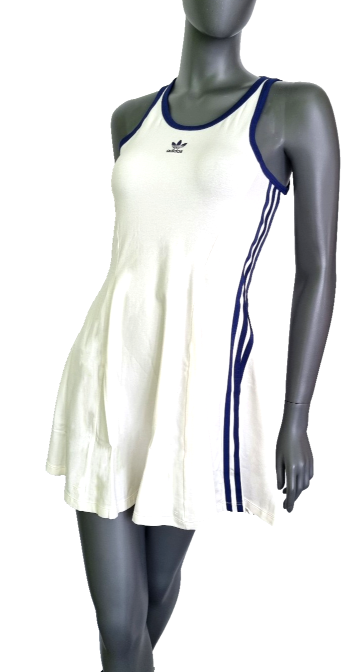 Adidas Jersey Tank Dress offwhite blau IR768 Gr.XS/34