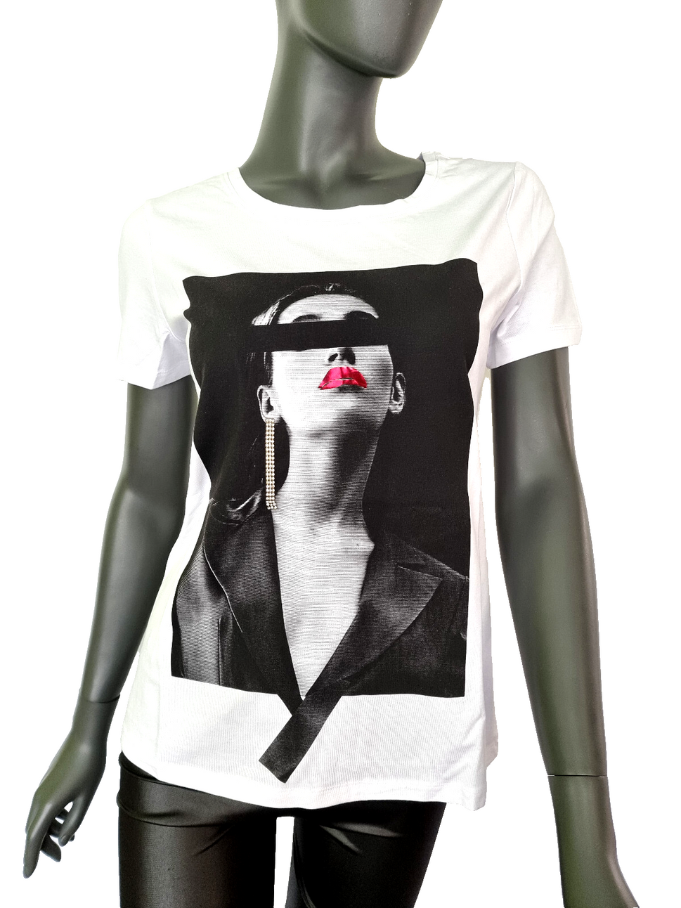 Aniston Selected T-Shirt Diva Print mit Strass Gr.38