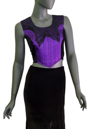 Corsagentop Gothic Punk Medieval Victorian lila Gr. 36/38