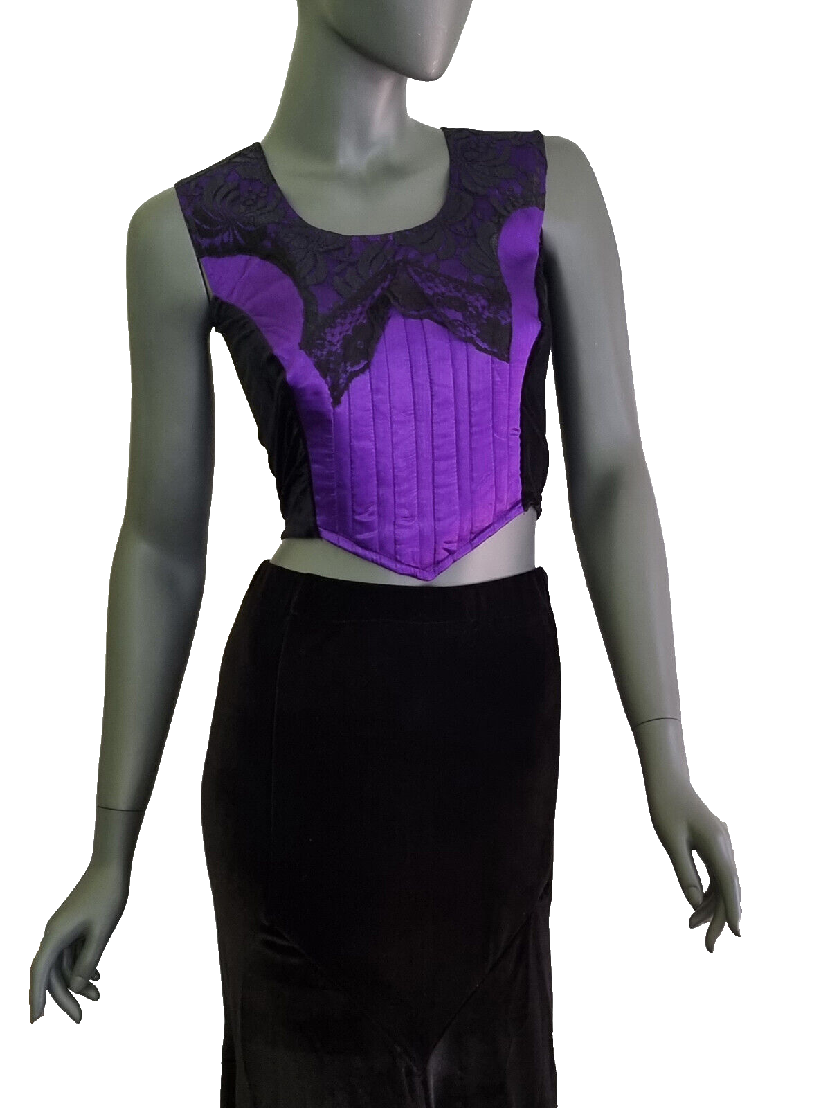 Corsagentop Gothic Punk Medieval Victorian lila Gr. 36/38