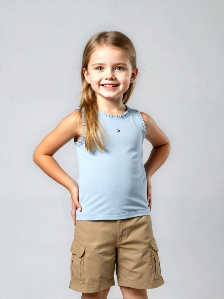 Tommy Hilfiger Rib Top Essential mit Rüschen hellblau Gr. 86