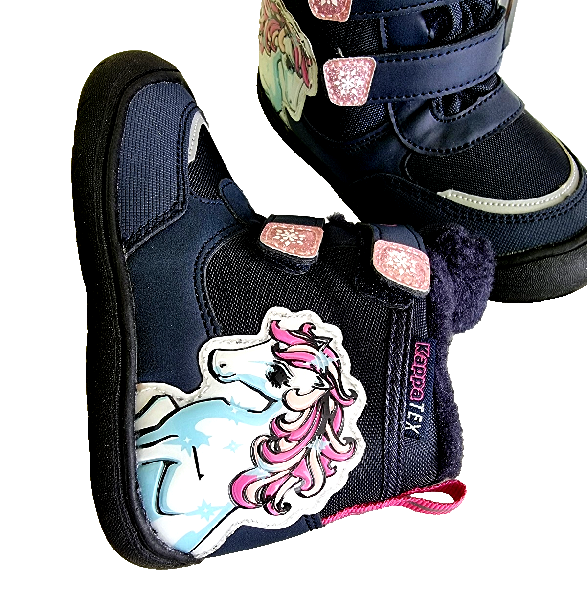 Kappa Einhorn Stiefel gefüttert Winterstiefel Boots blau pink Gr.26