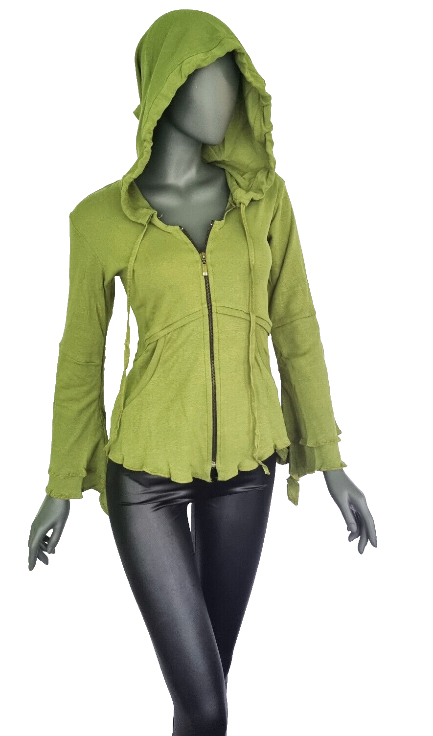 Gugel Zipfeljacke Schnürung Goa  Gothic Medieval Hippie Witch Boho Gr. S/M 36/38