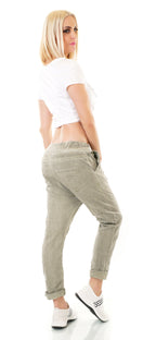 Zeige Bild Sexy Freizeit Harem Jogpants Zipper khaki Gr.34-38 4