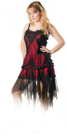 Zeige Bild Corsagenkleid Spitze Gothic victorian Punk Zipfelkleid lila Gr.36/38 kl.40 4