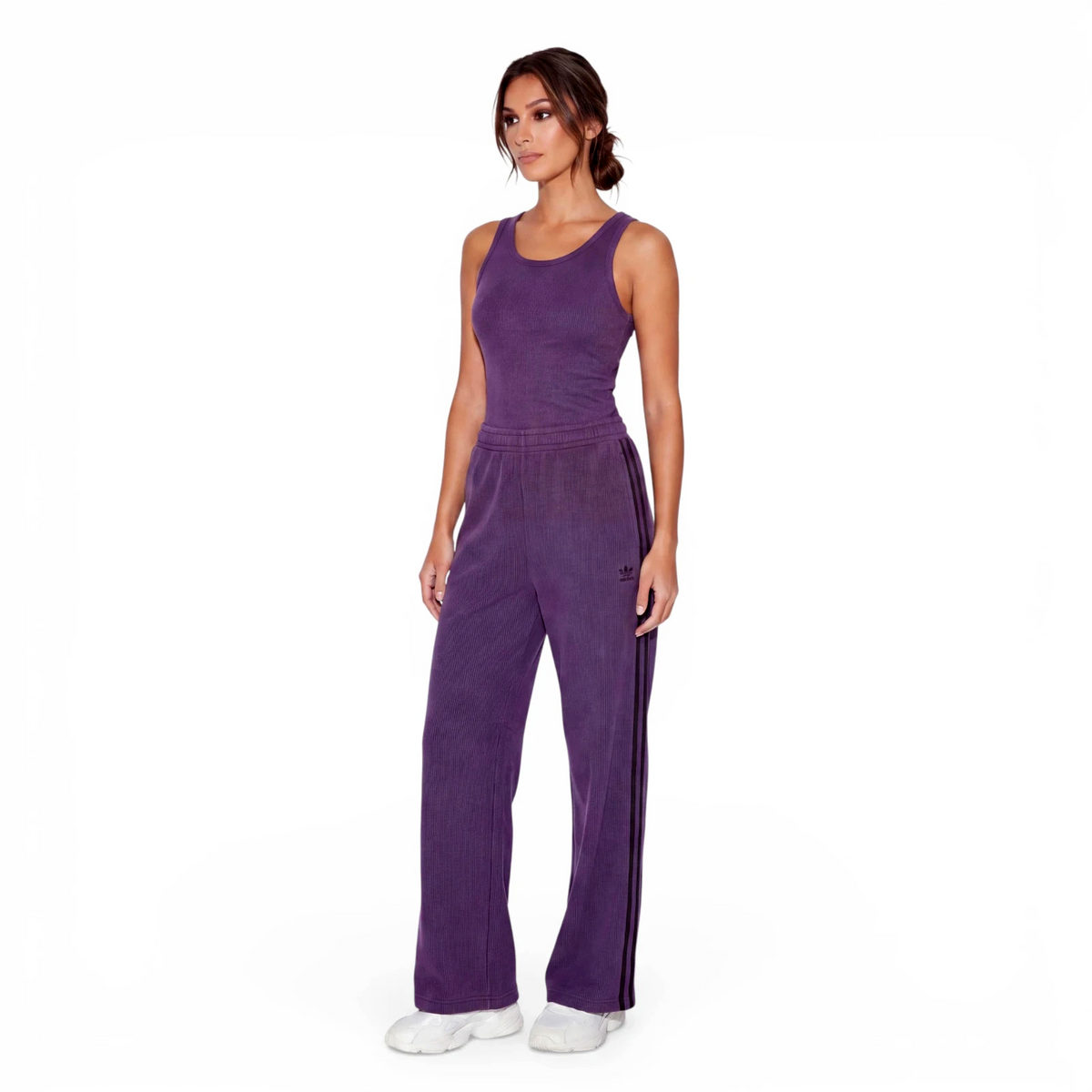 Adidas Originals Firebird Strick Pants mid wide leg lila Gr.S/34/36
