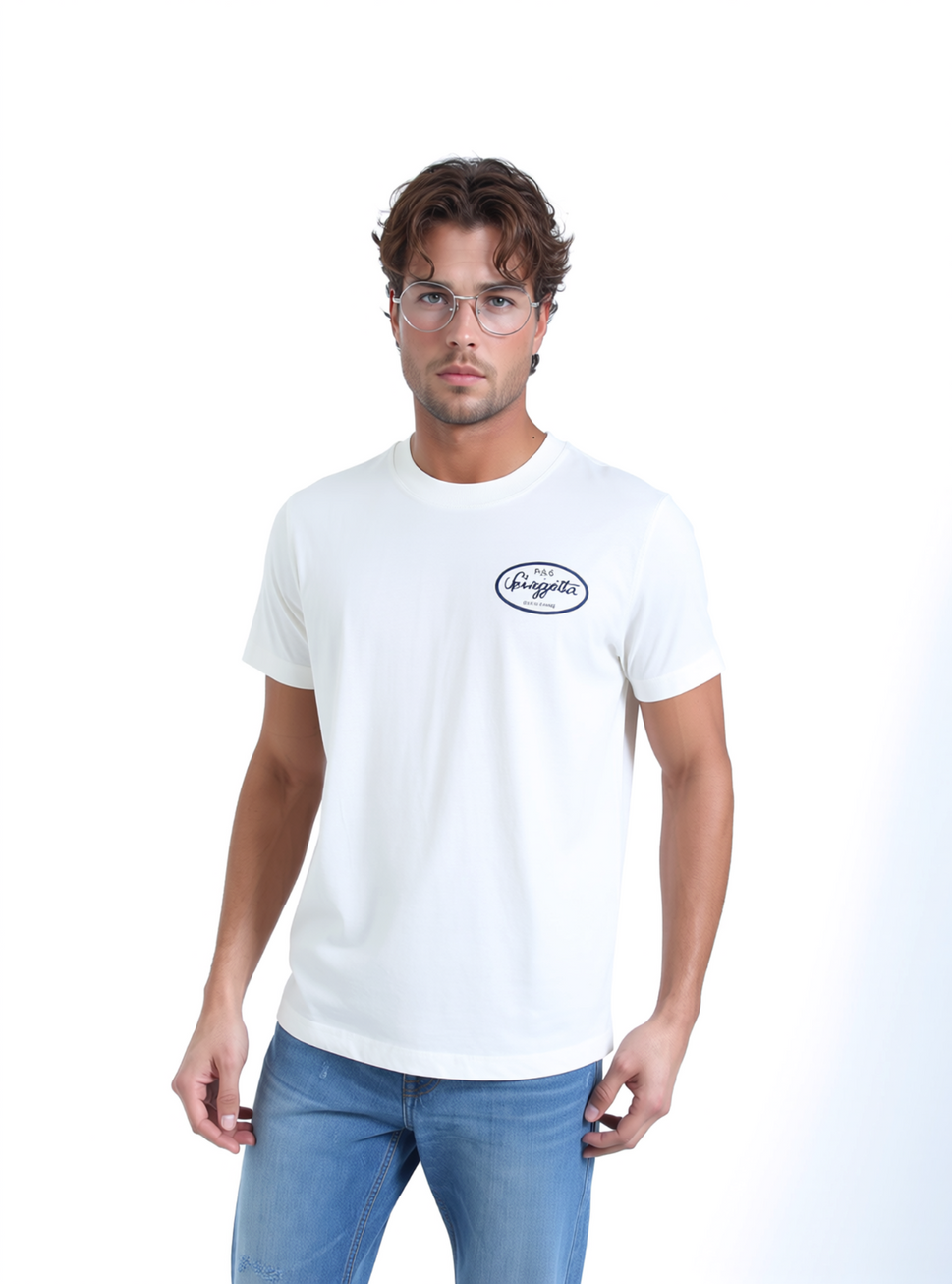 Joop! Jersey Herren Shirt Eden offwhite Bar Spiaggetta Print Bill Rechnung Gr.M