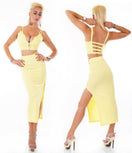 Zeige Bild Giorgia Sexy 2 Teiler Damen gelb Gr.34/36 onesize 3