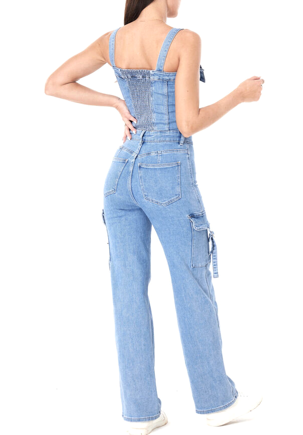 Laulia Damen Jeansoverall Cargooverall stretch Gr.36