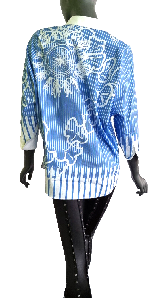 Sportalm Hemdbluse mit Streifenmuster in blau Gr. 34/36