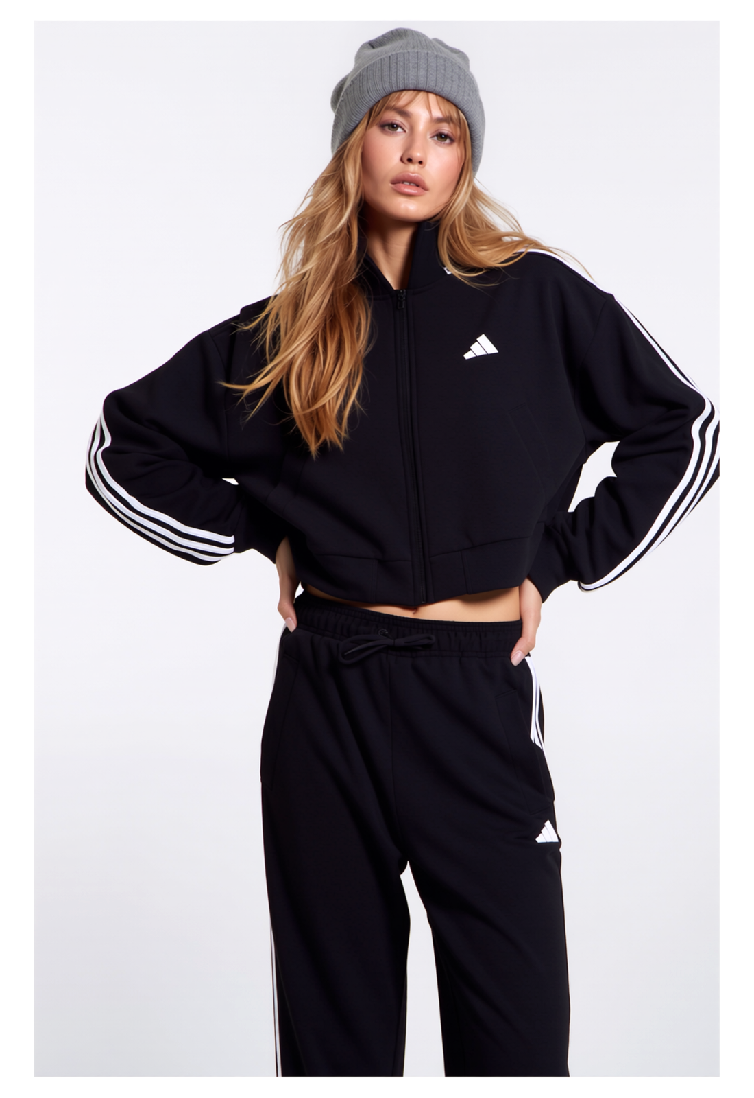 Adidas Adidas Future Icons Bomberjacke Sweatjacke Black/White Gr.XL/42-44
