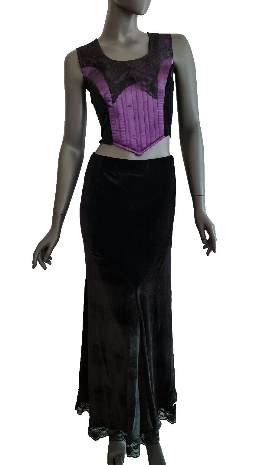 Corsagentop Gothic Punk Medieval Victorian lila Gr. 36/38