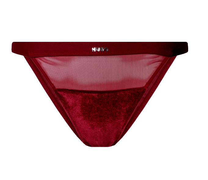 Hugo Boss String Velvet Thong bordeaux Gr.L/38