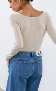 Calvin Klein Jeans Bootcut-Jeans authentic boot mid blue high rise Gr.W34 L30