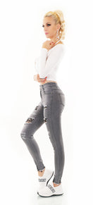 Zeige Bild Miss RJ  Skinny Jeans grau Risse Gr.34,36,38 4
